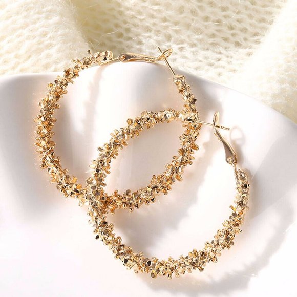 Jewelry - New Gold Plated Hoop Earrings for Women